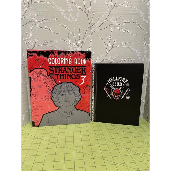 Stranger Things Coloring Book & Notebook Lot Set Hellfire Club - Picture 1 of 10